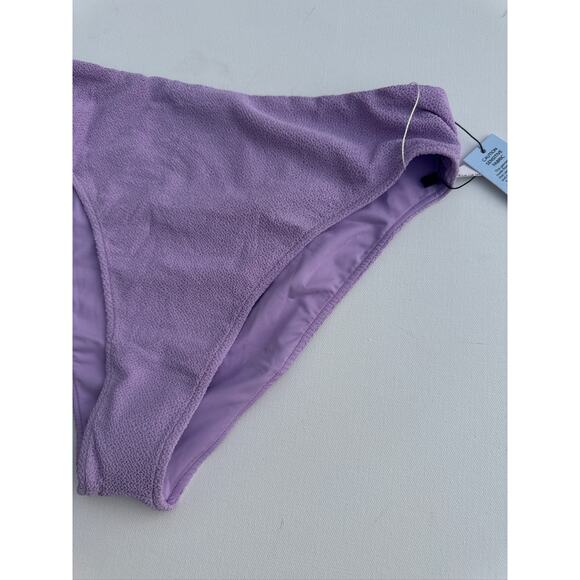 JMP The Label Textured Knit Bikini Bottoms - Purple (M) - Picture 2 of 7